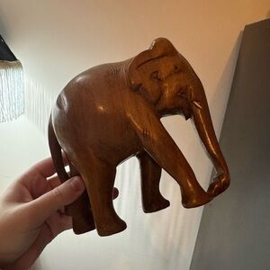 Vintage wooden elephant carving 🐘